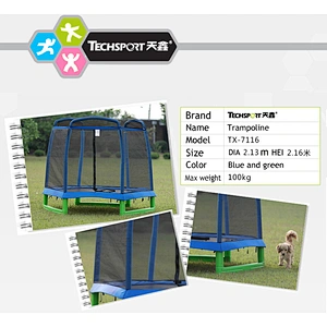 TX-B7116 Kids Park Hexagon Gymnastic Trampoline With Safety Net