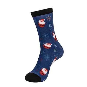 Polyester High Quality Customized Digital Printing Festival Celebrating Christmas Eve Theme MOQ Fashion Socks Woman
