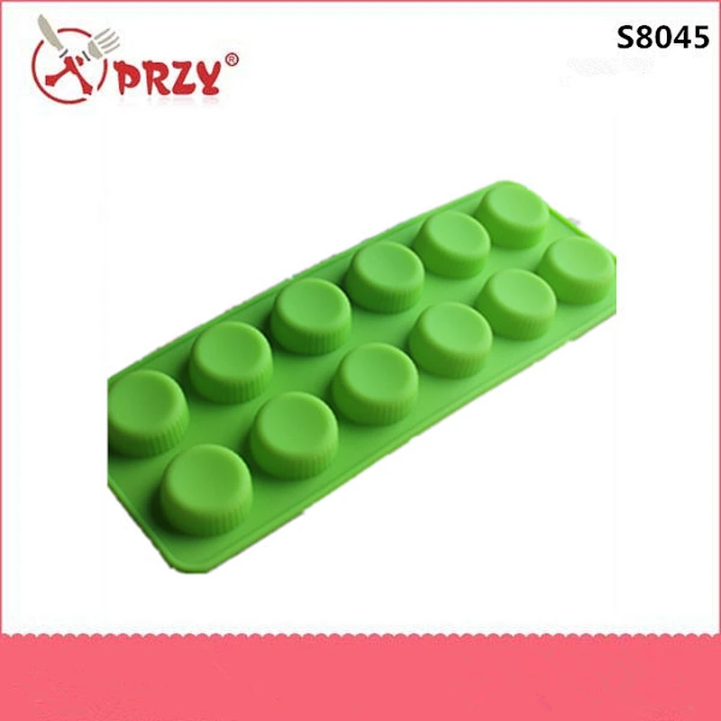 12 Cavity Anti-high temperture circle Cake chocolate Pan mould silicone ice molds Silicone round Cake Mold