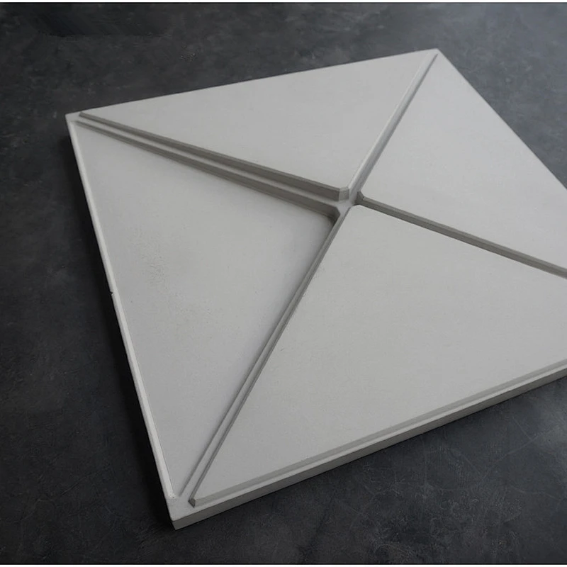 New Concrete 3D Tile molds Square cement wall decoration geometry Brick Silicone mould