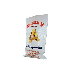 Factory sale plastic pp woven rice cooking bag for agricultural packing 50kg