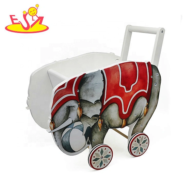 2019 New arrival toddlers wooden toy wagon for push along W16E133