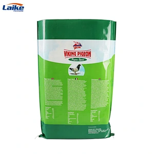 OPP lamination pp woven animal feed packaging bag 20kg for pigeon food, 25kg plastic animal feed bag