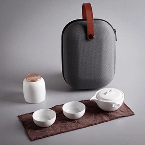 Traditional kungfu teapot black porcelain clay cup for travel sets