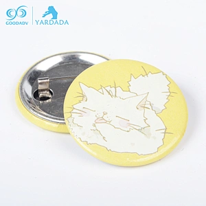 Simple pin tinplate custom button badges/metal custom printing round tin button