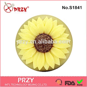 Model S1841 Sunflower shaped silicone custom molds for soap