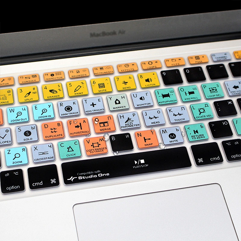OEM Products studio one hotkeys keyboard skin Hot key Dust-proof Russian Laptop Keyboard Custom Skins For Mac Book Pro 13