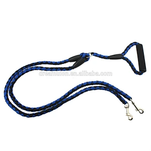 No Tangle Double Multiple Dual Coupler 2Way Nylon Dog Pet Walking Leash Lead Brand New