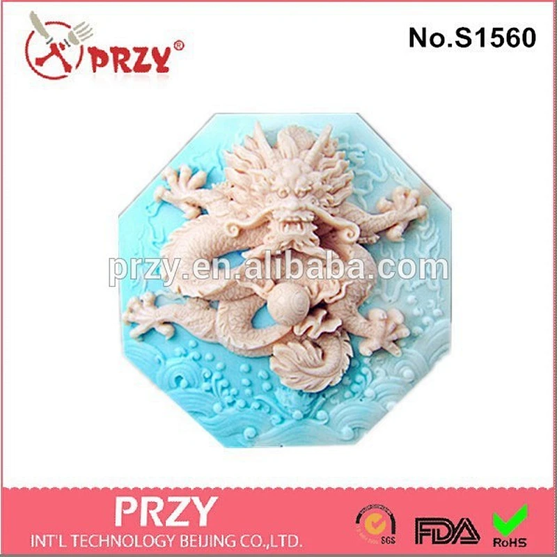 DIY handmade dragon silicone molds for soap making