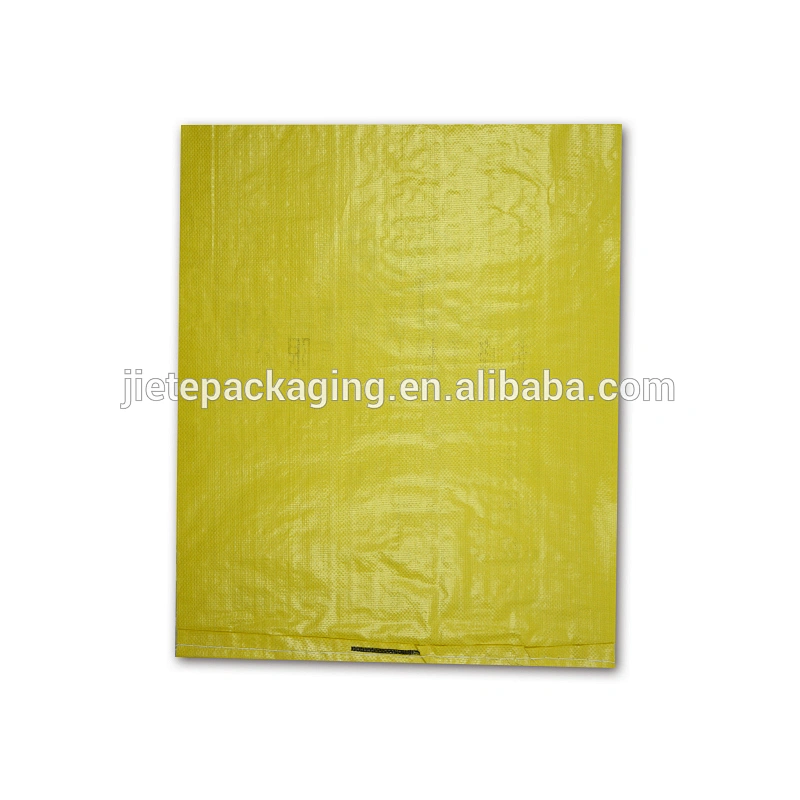 Yellow color pp woven fabric durable plastic iron nail packaging bag, woven polypropylene iron nail bag