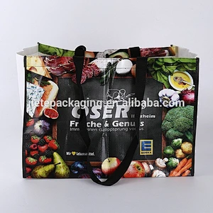 Gravure printing fashionable pp woven shopping bag custom