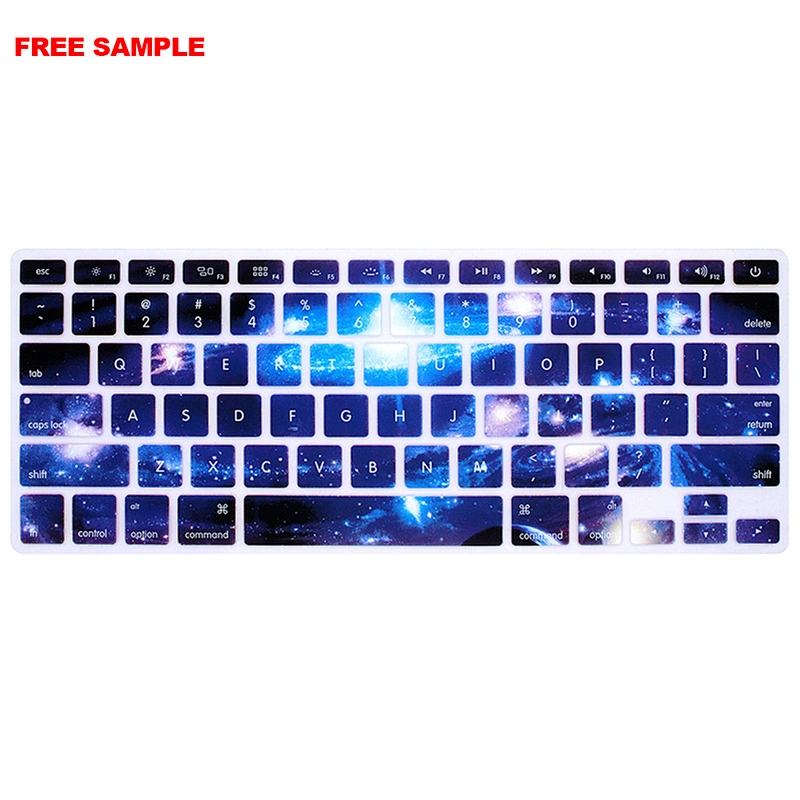 Free Sample Waterproof Keyboard Skins for Macbook Air Laptop Silicone Keyboard Cover