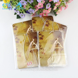Cheap car perfume paper hanging aroma air refresher