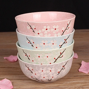 Ceramic Bowl Tableware Snowflake Pattern Rice Bowl Multiple Color Wholesale Petal Bowl for Restaurant and Home