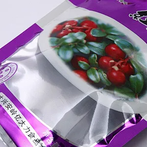 Purple PE transparent snack bag fruit dry bag wholesale