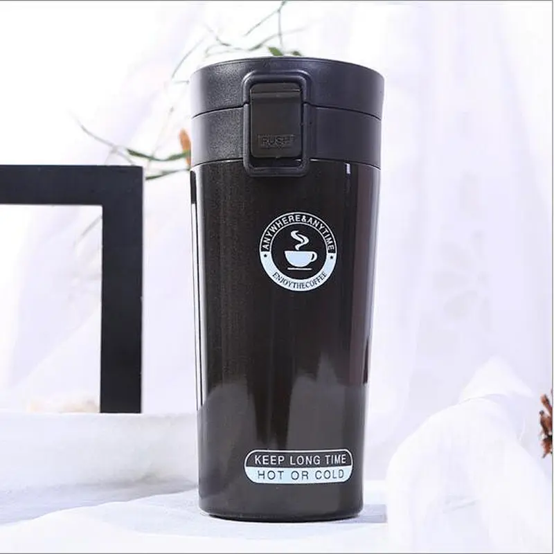 Customized Logo Vacuum Flask Stainless Steel Insulation Cup Coffee Bouncing Car Cup Classical Mug