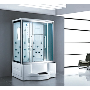New Design Sauna Whirlpool Bathtub Wet Steam Shower Room With Seat