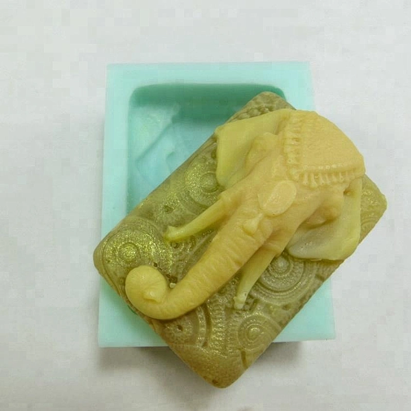 QT0030 animals Soap molds Indian Thai elephant Candle mold aroma stone silicone mould