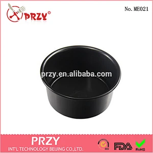 metal flat round bottom cake pans