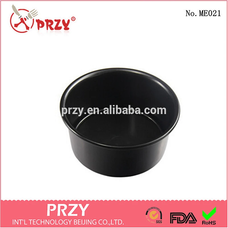 metal flat round bottom cake pans