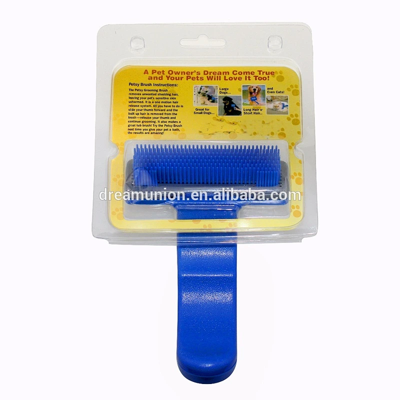 Pet Dog Cat Grooming Self Cleaning Slicker Brush Comb Shedding Tool Hair Fur New Brand