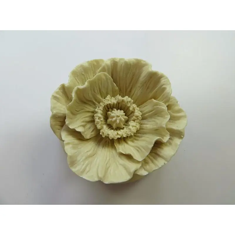 HC0020 3d Poppy flower soap mold handmade silicone candle mold przy