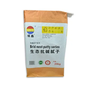 Orange cube valve pocket for packaging putty powder cement tiles 20kg 50kg