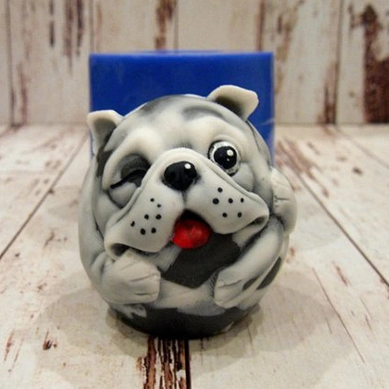 Bulldog Head Soap molds Handmade silicone mold for making soap and candles