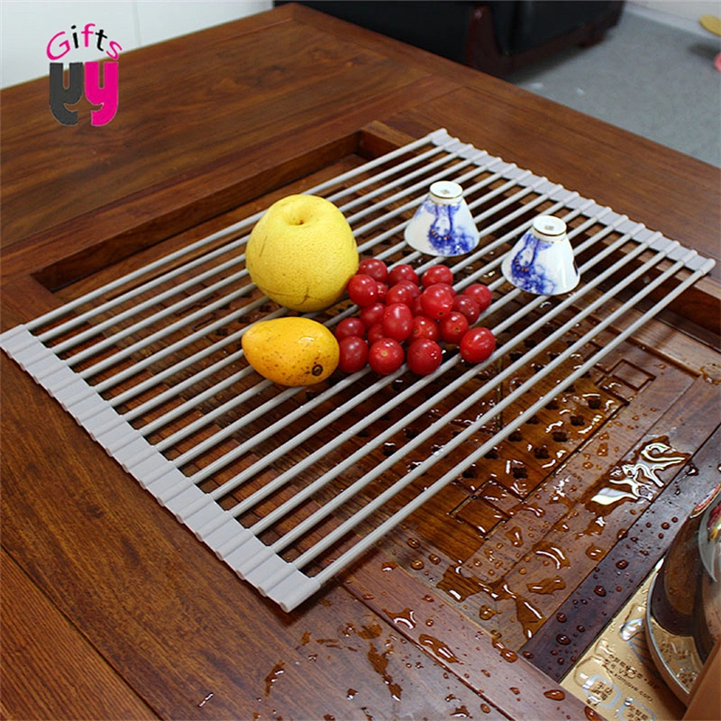 best kitchen tools silicone foldable drying dish rack over sink