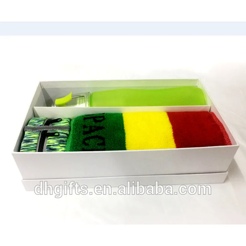 New Design Outdoor Sport Goods Set Towel PP Water Bottle and Waist Belt Sport Set Packet Customized Logo Gift