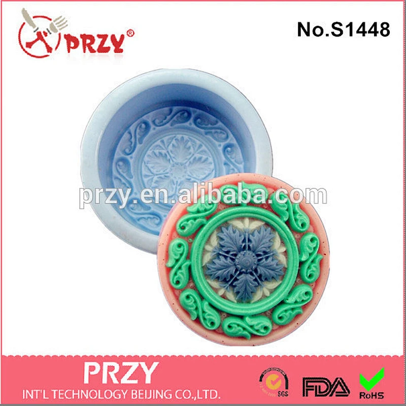 S1448 Plant shape handmade silicone soap mold