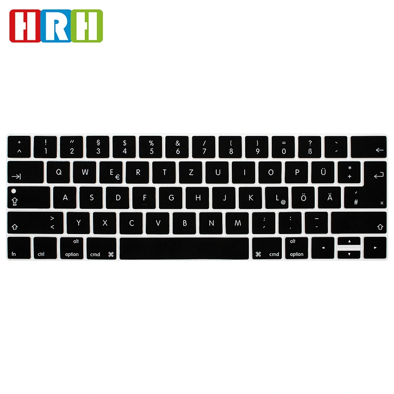 EU/US Version Silicone Keyboard Cover German keyboard protector for Macbook Pro Touch Bar  Keyboard Skin