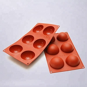 Semicircle 6cavities Cake baking mold Ice molds silicone Pudding Mould