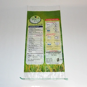 10kg 25kg 50kg pp plastic color printing woven bag for rice fertilizer packaging