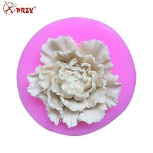Peony 3D silicone soap mold flower mold for soap handmade soap mold