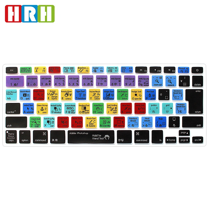 Wholesale Durable Customized PS Functional Silicone Keyboard Skin cover for Mac book Pro 13