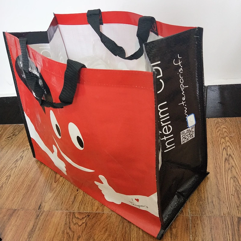 China custom pp woven shopping plastic saree bag with laminated printing