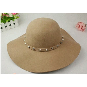 Wholesale Fashion Vintage Women Wide Brim Wool Felt hat Floppy Wool Hat