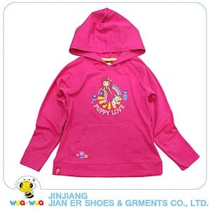 New products kids girls cotton long sleeve pullover hoodies