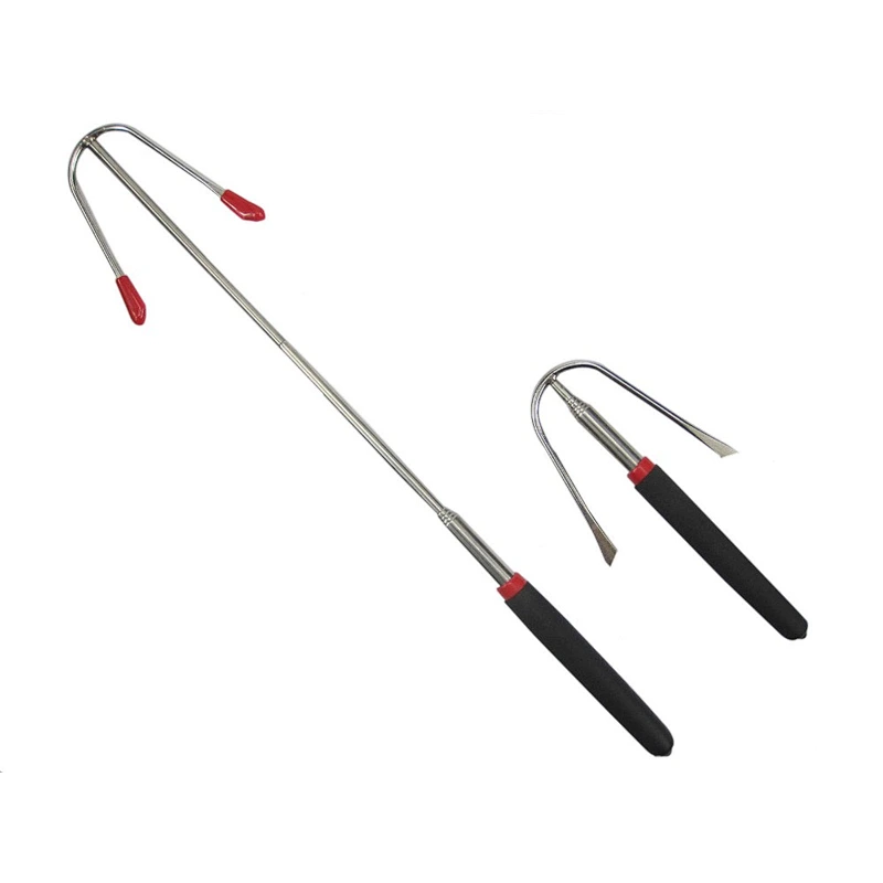 Hot dog Marshmallow Wooden Handle Stainless Steel Telescopic BBQ Forks