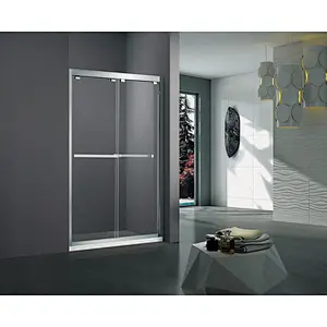 Hot selling stainless steel frame shower door tempered glass shower door
