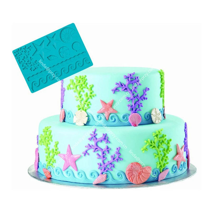 Sea conch Fondant Cake decoration molds Shell decorative cake fondant Clay silicone mold