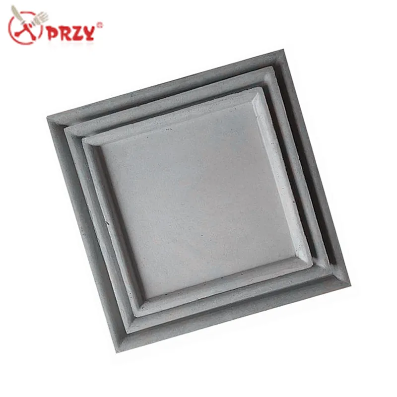 PRZY Cement life supplies decorations silicone mould Square Concrete case Tray Molds