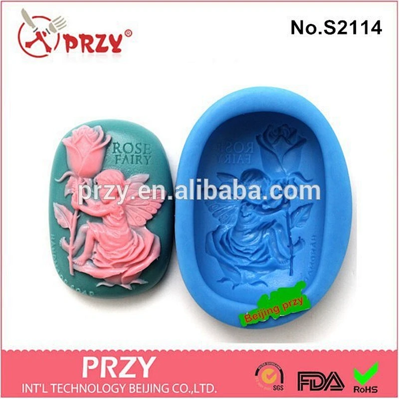 DIY handmade rose faery silicone molds for soap making