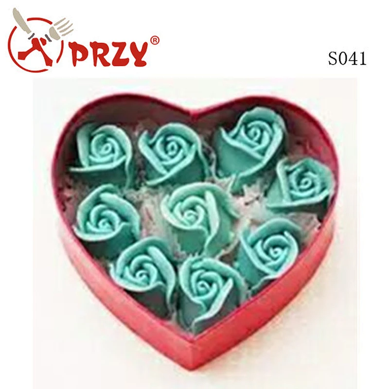 S041New design silicone rose 3d handmade soap molds