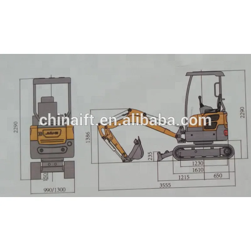 2T 2 Ton excavator agricultural digging machine for sale