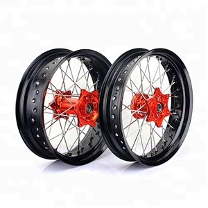 17 Inch Forge Motorcycle Spoke Wheel sets for KTM Supermoto