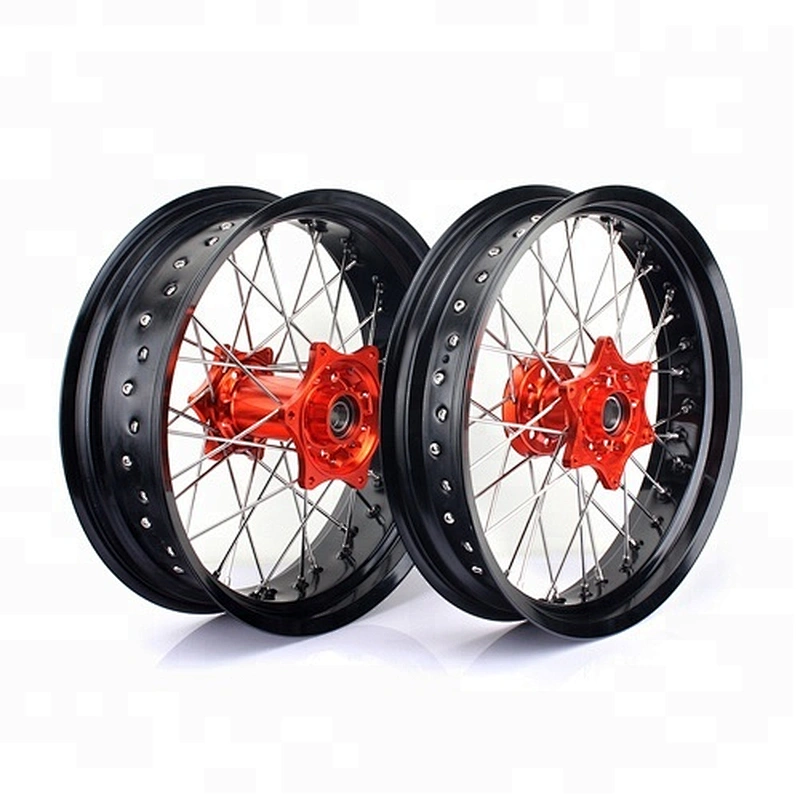 17 Inch Forge Motorcycle Spoke Wheel sets for KTM Supermoto