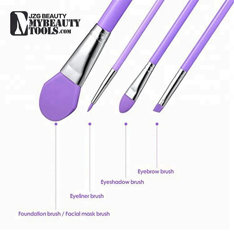 JZG 4PCS High Quality Silicone Head Mask Foundation Makeup Brush