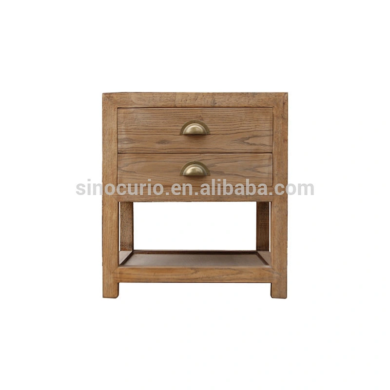 Chinese antique oak wood furniture drawers bedroom chest oak wood night stand